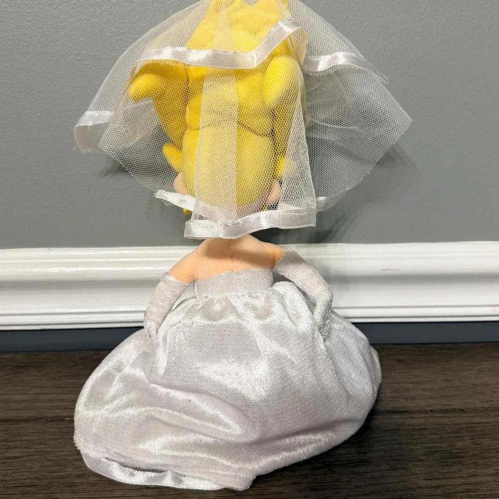 Nintendo Super Mario Odyssey Wedding Princess Peach  Plush‎ White Dress Veil